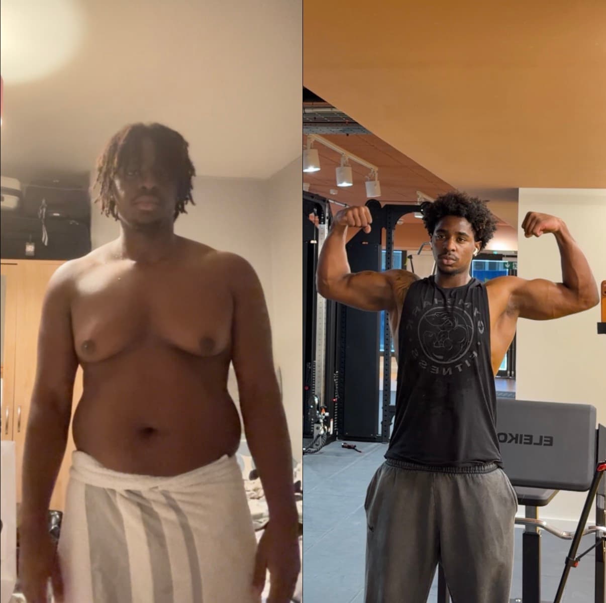 Theo Asamp before and after transformation