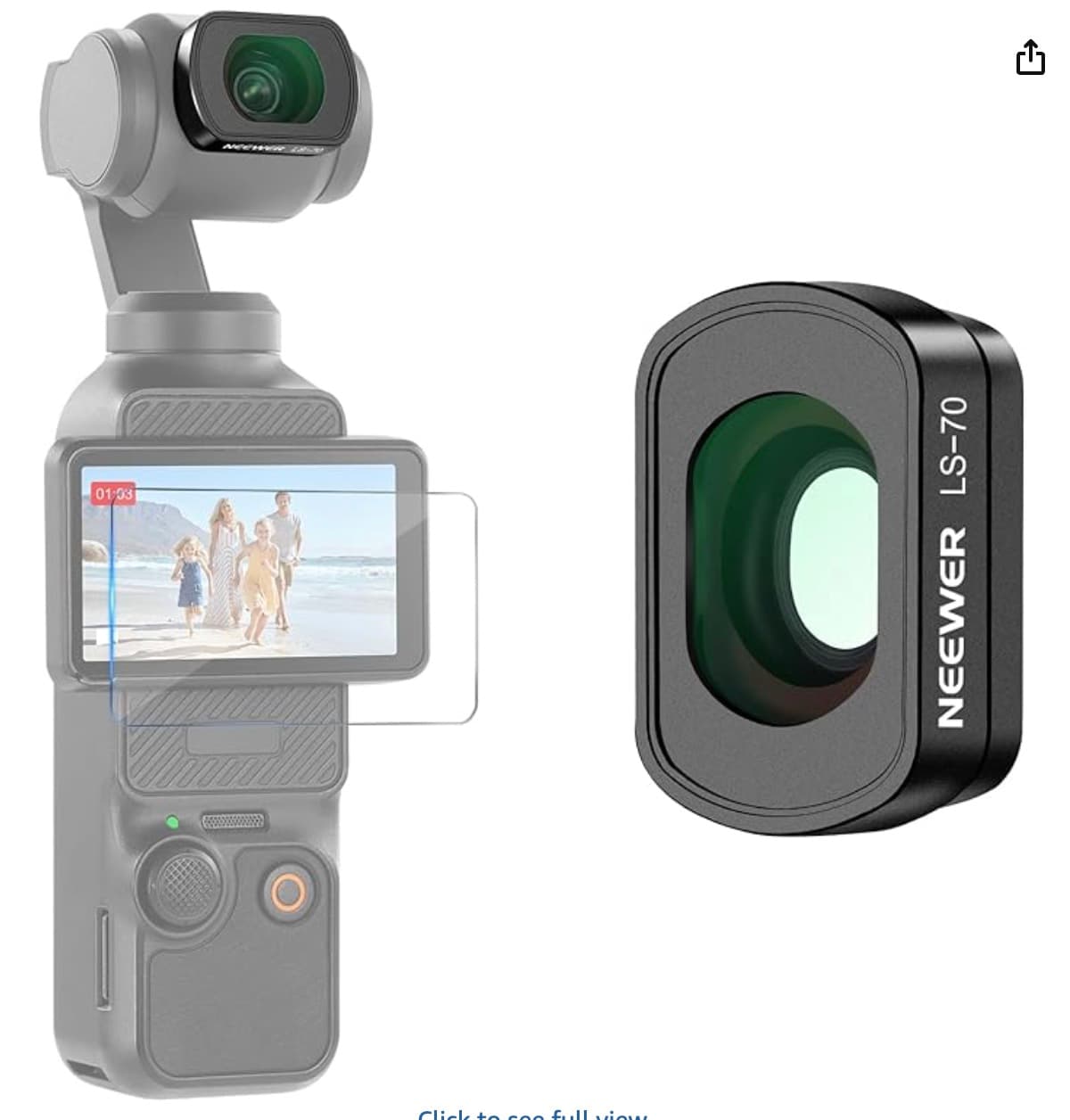 Osmo Pocket 3 wide-angle lens product visual